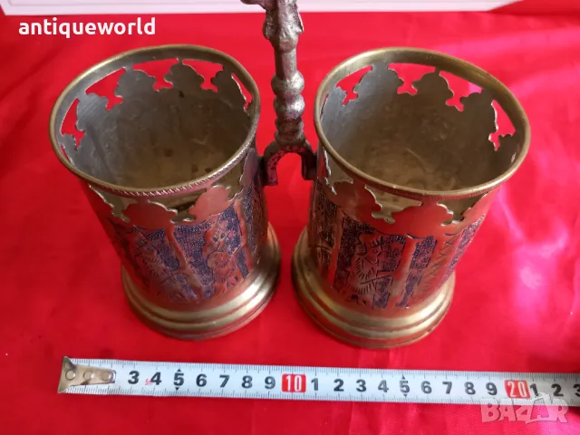 Стар ПЕРСИЙСКИ Бронзов Съд за Прибори, снимка 7 - Антикварни и старинни предмети - 50029840