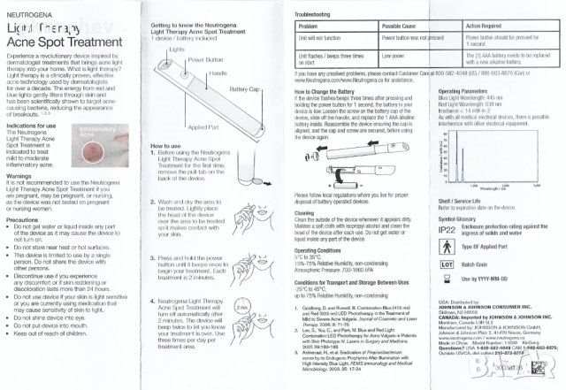 Neutrogena Light Therapy Лечение на петна от акне за чувствителна кожа, снимка 3 - Други - 41849264