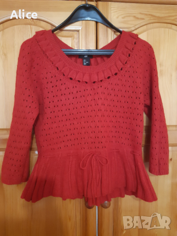 Плетена блуза на Н&М, размер S, снимка 3 - Блузи с дълъг ръкав и пуловери - 36376052