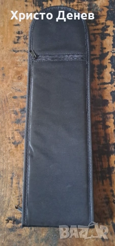 калъф за вратовръзки внос от Испания, черен, с ципово затваряне и допълнителен джоб с цип отвън