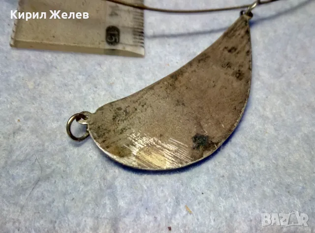 РАЗКОШНА СРЕБЪРНА ОГЪРЛИЦА с КРАЛСКИ СЕДЕФ СРЕБРО ВИСОКА ПРОБА РЪЧНА РАБОТА ЧАСТ от КОМПЛЕКТ 47560, снимка 9 - Антикварни и старинни предмети - 49656358