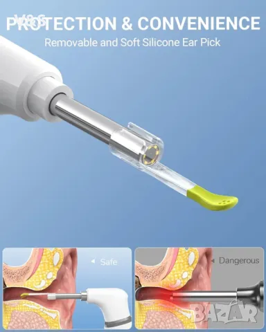 Безжичен отоскоп ScopeAround със светлинна ушна камера, 3,9 мм камера с инструменти wifi, снимка 7 - Други - 48302770