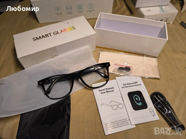 Смарт Bluetooth Очила /Anti-Blue Light/ Черен / , снимка 4 - Bluetooth слушалки - 51937066