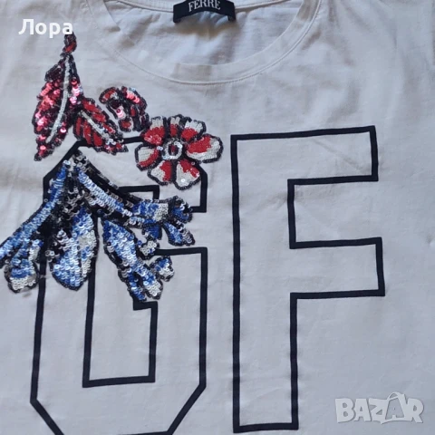 Дамска тениска FERRE , снимка 2 - Тениски - 50758931