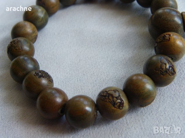 Буда гривна за медитация от рядкото и ценно агарово дърво , снимка 2 - Гривни - 41204990