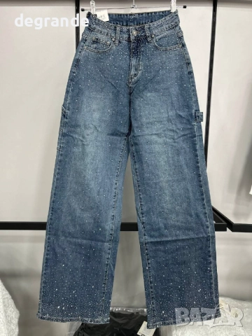 НАМАЛЕНИ Ефектни дънки с камъчета Хс С Л 