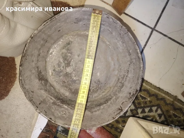 стар меден тиган с дълга дръжка , снимка 4 - Антикварни и старинни предмети - 56338291