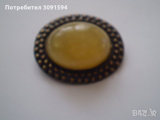 Винтидж елипсовидна брошка , снимка 1