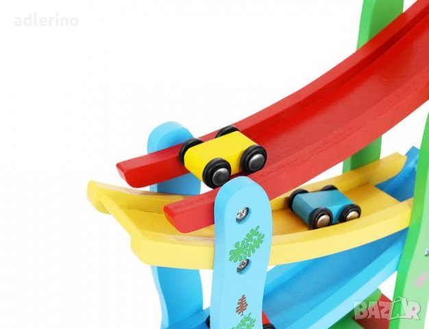 Детска игра Авто-пързалка, пързалка за колички, дървена писта, детска писта, снимка 6 - Коли, камиони, мотори, писти - 34447268