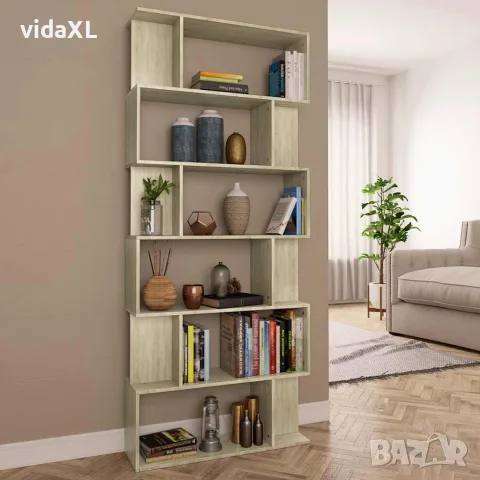 vidaXL Разделител за стая, дъб сонома, 80x24x192 см, инженерно дърво, снимка 2 - Етажерки - 56147754
