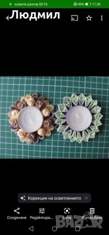 Квилинг свещници, ръчно изработени , снимка 5 - Декорация за дома - 35934031