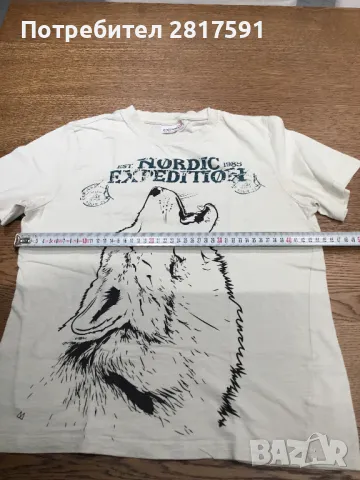 Детска тениска Coccodrillo с щампа на вълк, размер 152, снимка 3 - Детски тениски и потници - 47484861