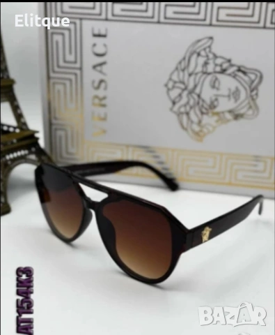 Слънчеви очила Versace с черен обикновен калъф и ув защита , снимка 9 - Слънчеви и диоптрични очила - 53587446