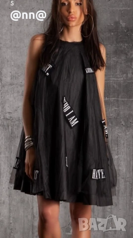 Кокетна рокля с тюл, снимка 3 - Рокли - 53871300