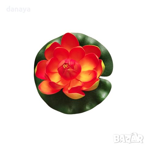 3993 Изкуствена водна лилия за езерце декорация за градината, 14 см, снимка 4 - Декорация за дома - 42137867