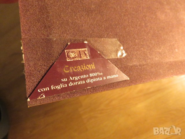 Стара Сребърна картина - трудещи се жени на полето проба 800 и  с рисувано златно фолио с маркировка, снимка 5 - Картини - 40855021