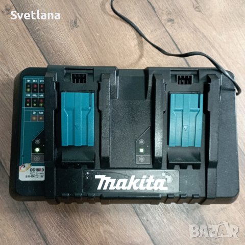 Makita DC18RD Оригинално Двойно бързо зарядно за 2 батерии с USB порт, снимка 3 - Други инструменти - 44295002