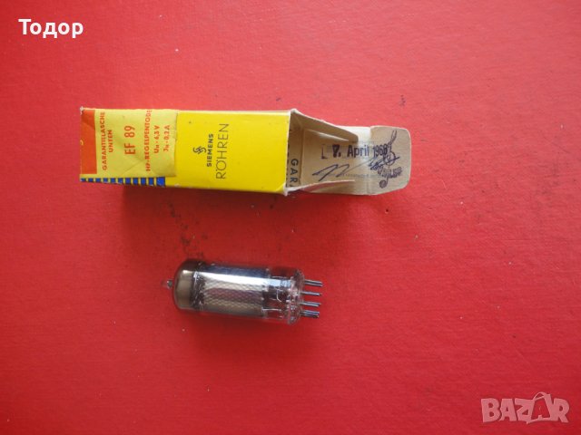 Радиолампа Simens Rohren EF89, снимка 3 - Друга електроника - 41661342