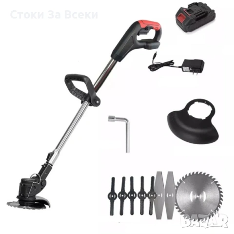 Акумулаторен тример за трева XXL с 2 батерии, снимка 13 - Градинска техника - 53833003