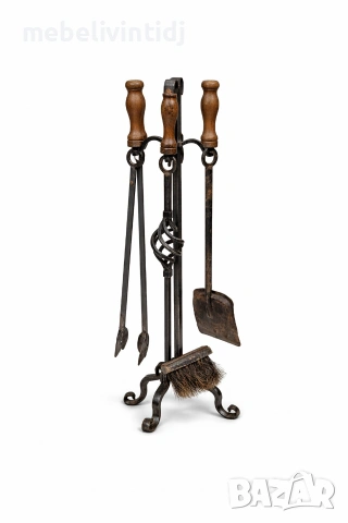 Комплект аксесоари за камина от ковано желязо