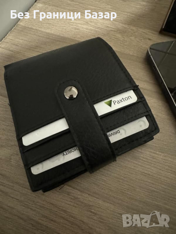Нов черен Мъжки Портфейл с RFID Блокиране и Множество Отделения, снимка 5 - Портфейли, портмонета - 44615182