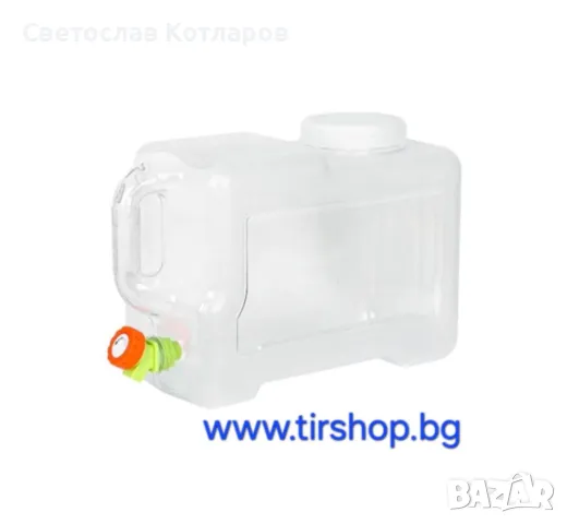 12L Прозрачна туба за вода,вино ,ракия с кранче за къмпинг каравана кемпер ремарке, снимка 2 - Аксесоари и консумативи - 47756327