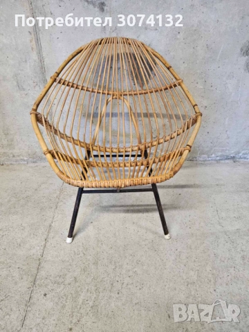 Скандинавско кресло от естествен ратан