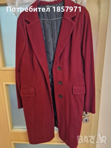 Червено дамско палто, снимка 1