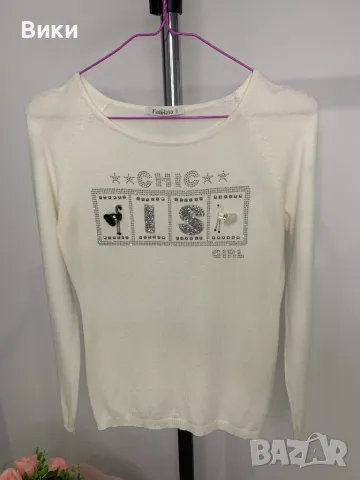 Блуза нежно плетиво универсален размер, снимка 6 - Блузи с дълъг ръкав и пуловери - 48764582