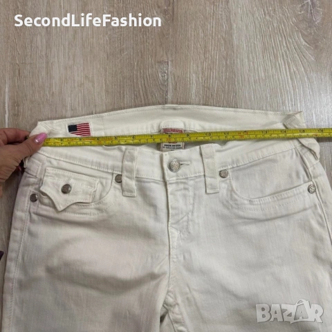 Дамски дънки True Religion Section Jodie, бели размер 29 ниска талия, снимка 4 - Дънки - 53107213
