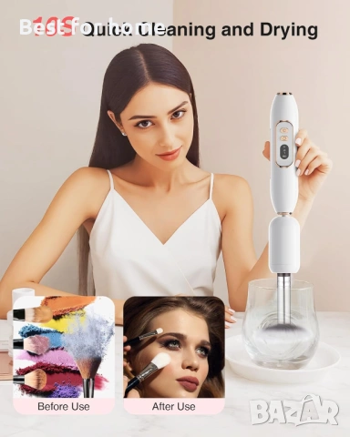 2 в 1 електрическа пила за нокти с машина за почистване на четки за грим , снимка 2 - Друга електроника - 53259052