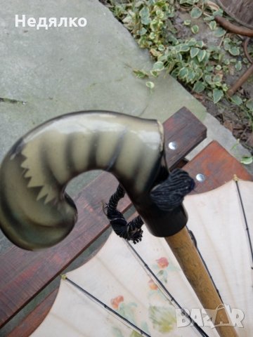 Стар дамски чадър за слънце,1900-1920г, снимка 11 - Антикварни и старинни предмети - 35815045