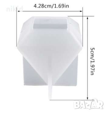 3D остра пирамида силиконов молд форма смола свещ шоколад гипс декор, снимка 2 - Форми - 35859821