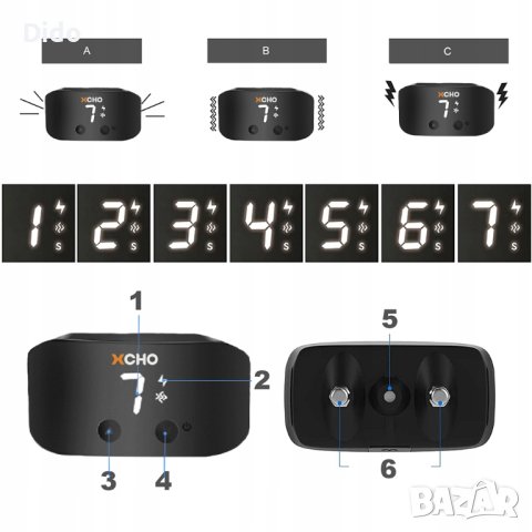 Нашийник против кучешки лай и виене Xcho 7  Код на продукт: TS6457, снимка 5 - За кучета - 42687640