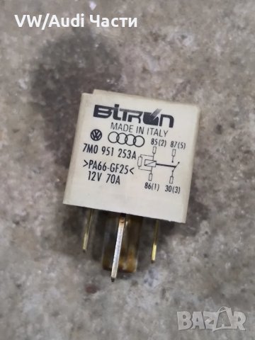 Реле 100 за Фолксваген Ауди Сеат Шкода VW Audi Seat Skoda 7M0951253A /12V 70A BITRON, снимка 2 - Части - 49440935
