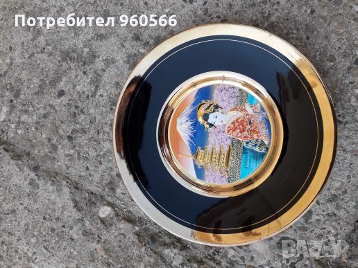 Позлатена японска чиния, снимка 2 - Декорация за дома - 33819305