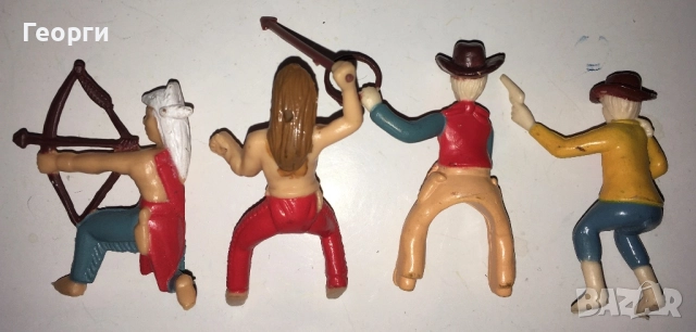 Гумени фигурки на каубои и индианци от Италия., снимка 2 - Фигурки - 52804705