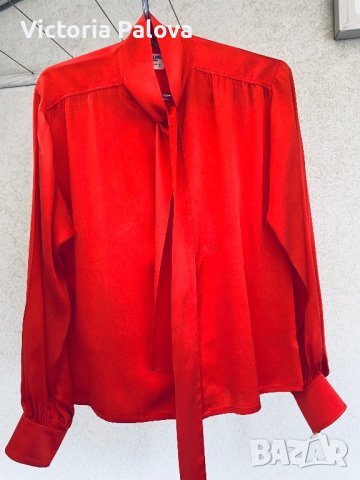 HAUTE COUTURE, висша мода блуза CÉLINE коприна, снимка 5 - Ризи - 41631443