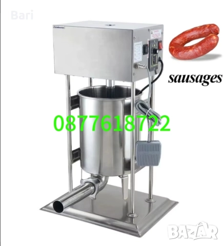 Професионални електрически пълначки за месо с педал 10л и 15л, снимка 7 - Обзавеждане на кухня - 52537378