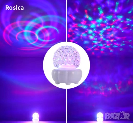 Коледна кристална въртяща се топка LED светлина, снимка 4 - Декорация за дома - 52242628