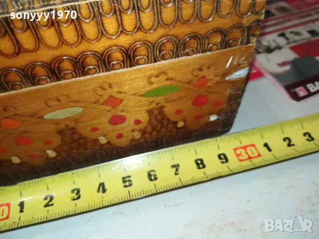 КРАСИВА ДЪРВЕНА КУТИЯ 30СМ 0306251009, снимка 8 - Други ценни предмети - 50530381