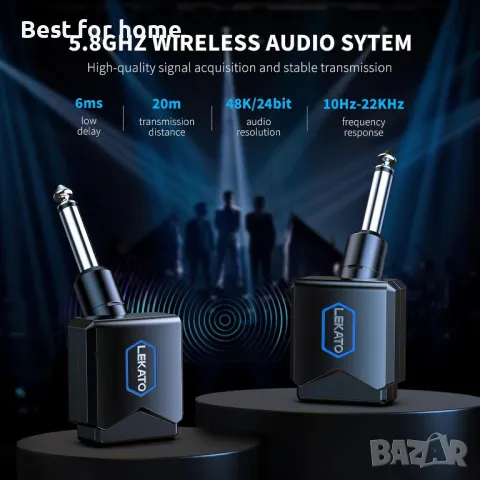 LEKATO Безжичен адаптер за китара, снимка 5 - Китари - 49374684