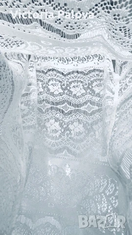 Бяла рокля индийска памучна дантела, снимка 8 - Рокли - 51025852