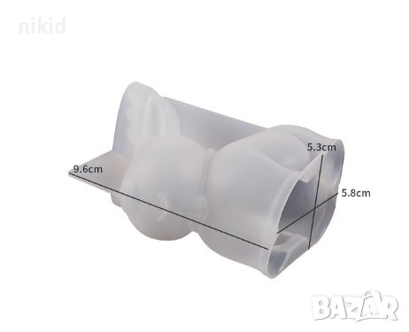 3d Елен Еленче силиконов молд форма калъп шоколад гипс смола свещ сапун декор, снимка 2 - Форми - 42275579