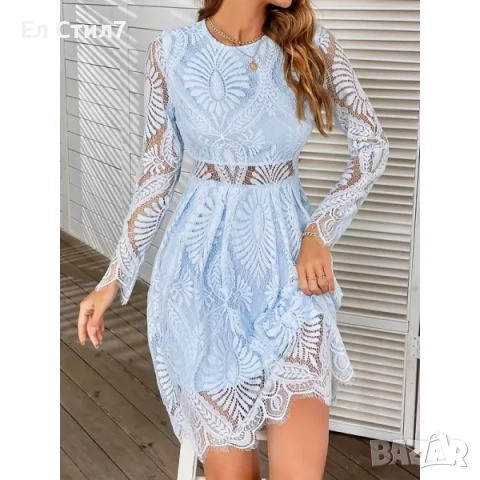 💕Дантелена рокля, снимка 3 - Рокли - 52345857