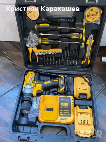 Немски Акумулаторен Винтоверт STAHLMAYER XR 36V 8,0AH + Инструменти в Куфар, снимка 1