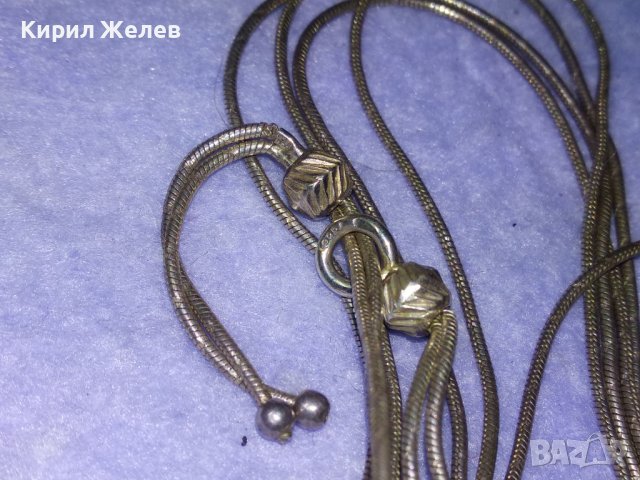 ФЕЕРИЧНО СТИЛНО СРЕБЪРНО ФЕШЪН АРТ КОЛИЕ СРЕБРО 925 ДИЗАЙНЕРСКИ ВИНТИДЖ РАЗДВИЖЕН МОДЕЛ 39920, снимка 8 - Колиета, медальони, синджири - 42599993