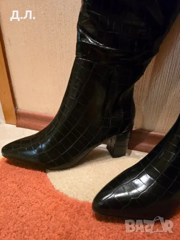 Дамски ботуши с дебел ток, снимка 6 - Дамски ботуши - 47803245