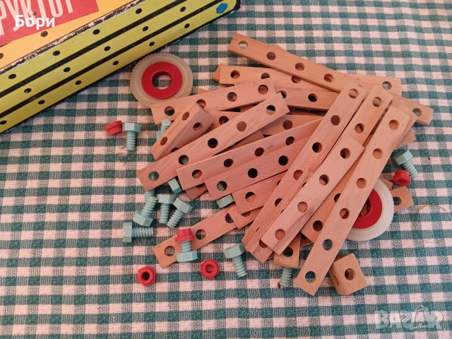 Конструктор 1974г дървен български, снимка 4 - Други ценни предмети - 42003178