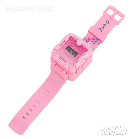 Детски Конзолен часовник с игри, Розов, 13х2х21 см, снимка 3 - Други - 48781015